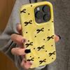 Милый черный бантик в горошек чехол для телефона для iPhone 17 16 15 Pro 14 Plus 13 12 11 Pro Max 17 Air 16E Мягкий ТПУ ударопрочный чехол