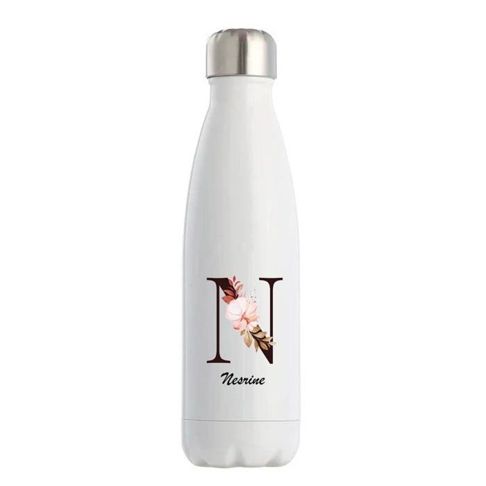 Gourde isotherme - PLANETEE - Nesrine - Inox double paroi - Chaud 12h / Froid 24h - Imprimée en France