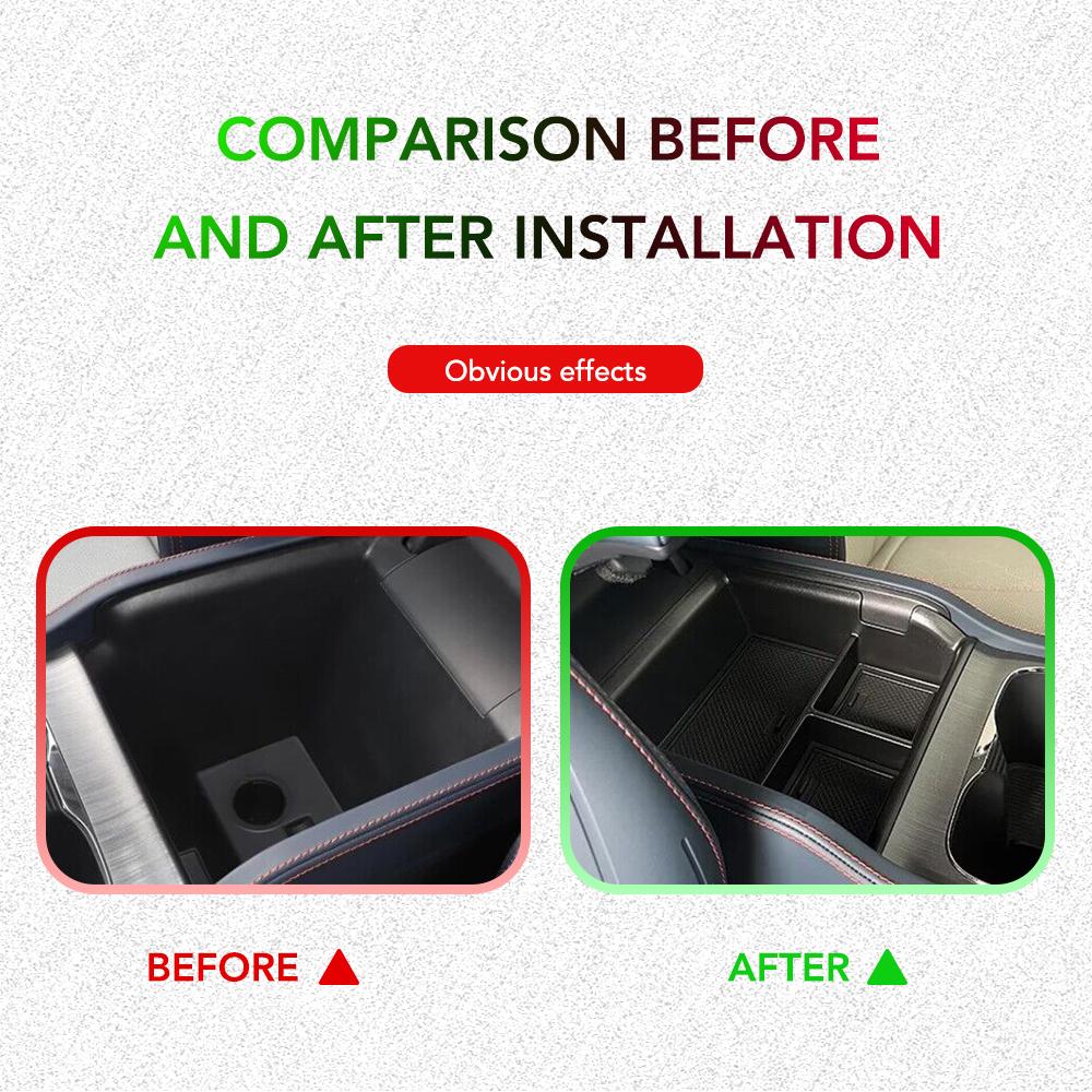 Car Armrest Box Storage Tray for BYD Atto3 Atto 3 2022 2023 2024 Center Console Organizer Container Holder Inner Accessories