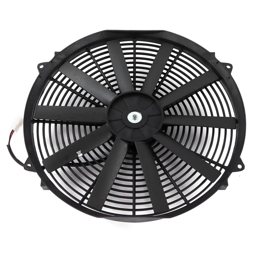 24V 16-inch Universal Slim Push-Pull Electric Radiator Cooling Fan, 120W, for Cars, Trucks, and RVs