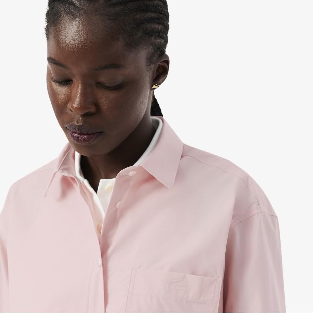 [lacoste] Women's Oversized Classic Poplin Shirt CF1054-56GADY