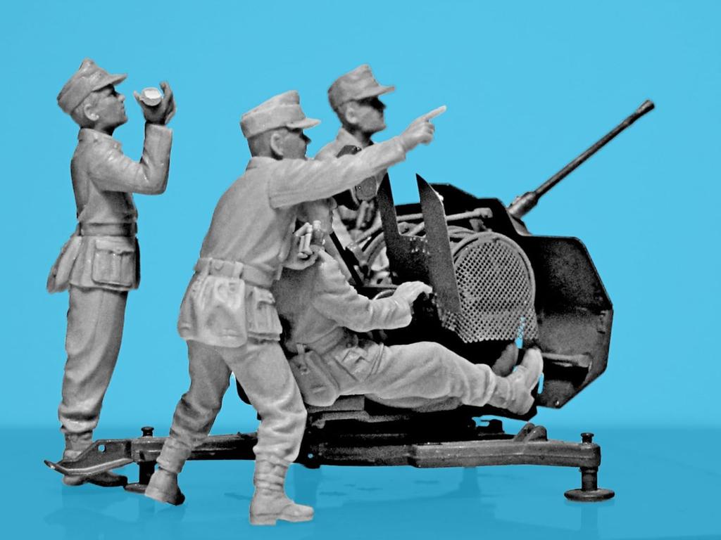 Пластиковая модель ICM 2cm Flak 38 crew 35718 1/35 со стрельбой (пушка)