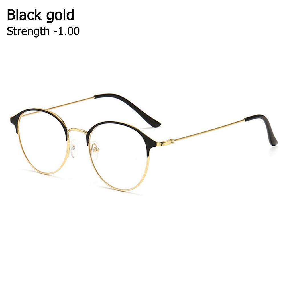 Unisex Metal Round Frame Classic Myopia Glasses Eyeglasses Optical Glasses Eyewear