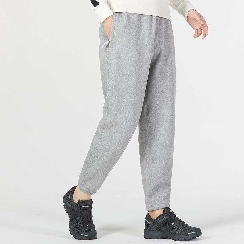 Nike Трикотажные брюки Jogger с логотипом, однотонные, мужские, серые, DX1365-063