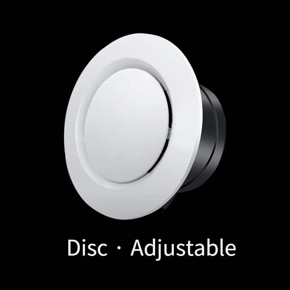 Round Air Vent Ventilation Grille Cover Outlet Adjustable Exhaust Vent Ducting Ventilation Grilles 75-200mm Air Vent Cover