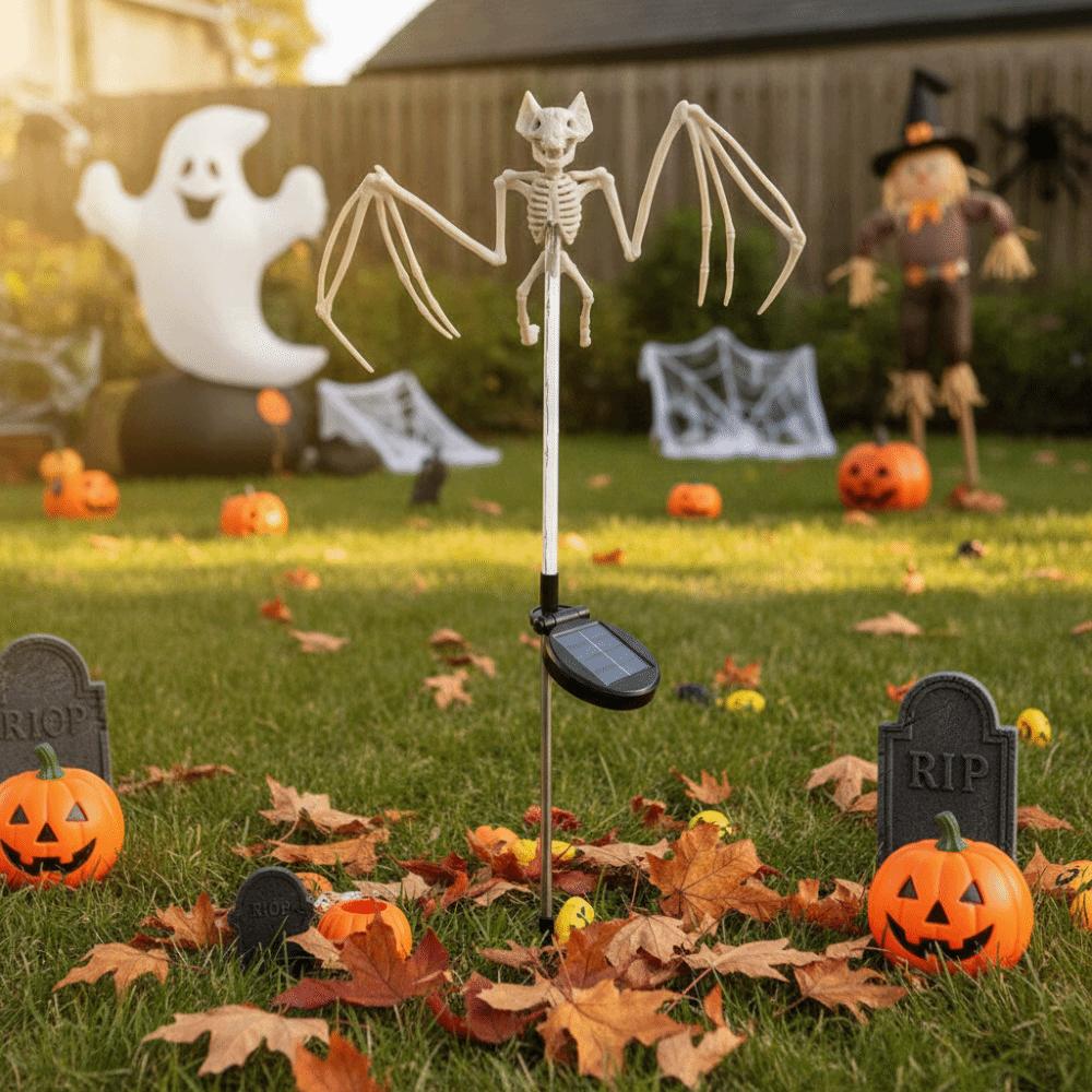 Stick-in-the-ground Halloween Bat Solar Light Waterproof Festival Decorative Light Lawn