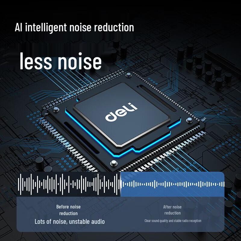 Deli USB AI Noise Reduction Omnidirectional Conference Microphone (CN version)