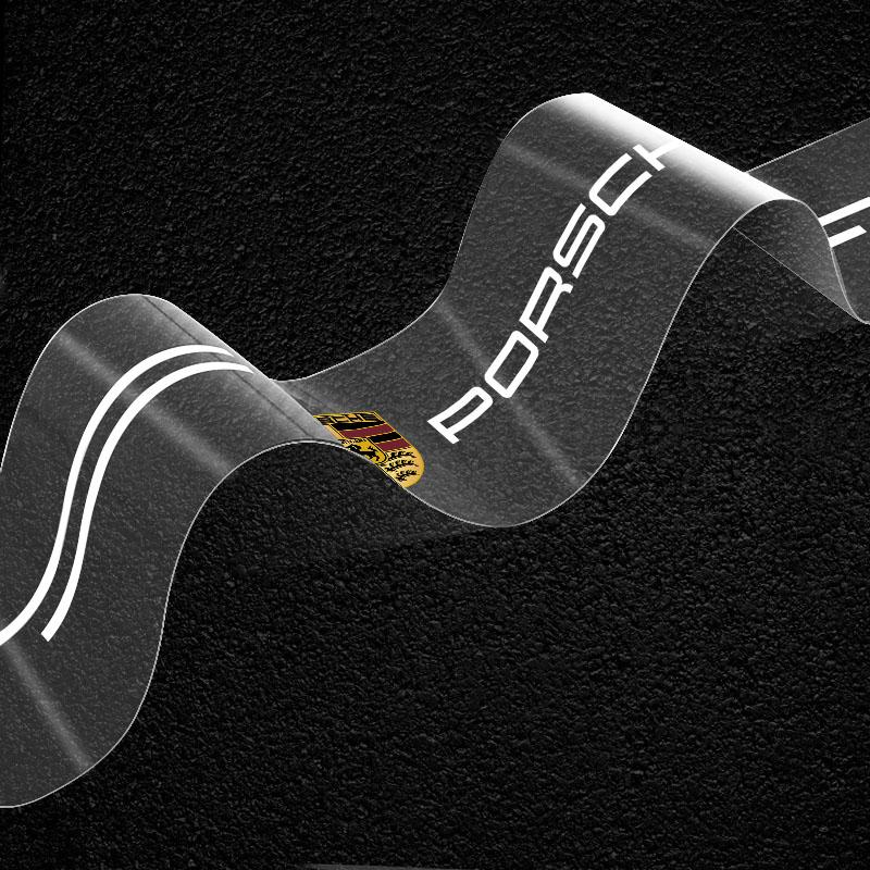 1Pcs Transparent Car Trunk Badge Protective Sticker Car Accessories For Porsche Boxster Cayenne Panamera Macan Cayman 911 918 996 917 991