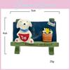 Cartoon Dog Cute Flower Bench Reading Scene Model Ornament For Shooting Props