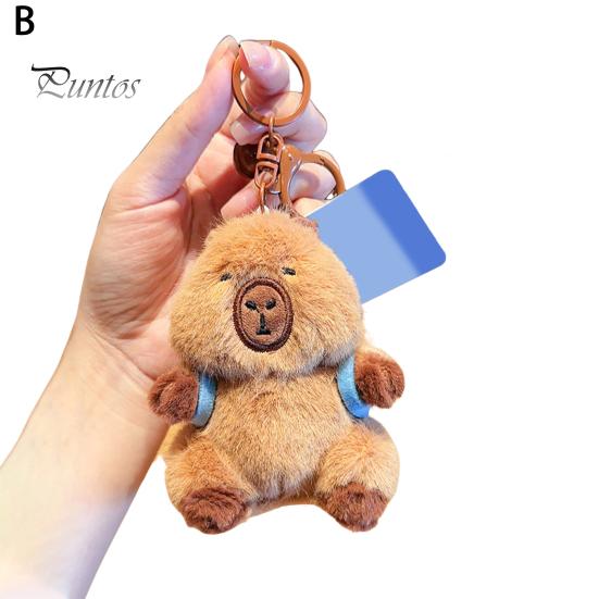 Брелок с изображением персонажа из мультфильма, плюшевый коричневый брелок с изображением капибары, сумка, кулон для мальчиков и девочек, брелок с изображением животных, рюкзаки, аксессуары для сумок