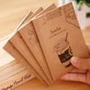 4 Piece Mini Small Kraft Paper Notebook Notepad Office Stationery School Supplies Pocket Diary Violin Shoes Piano Milk Tea