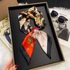 New Luxury Print 70*70cm Silk Square Scarf Women Soft Satin Hairband Neckerchief Tie Female Headband Foulard Bag Ribbon Gift