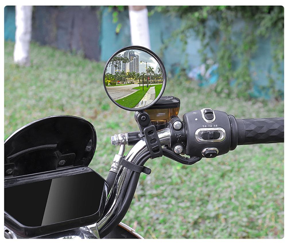 Pair Universal Handlebar Rearview Mirror for Bike Bicycle Motorcycle Adjustable