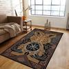 Viking Carpet Tree of Life Norwegian Mythical Carpet Design Flooring Viking Non Slip Celtic Viking Mat for Home Bathroom Decor