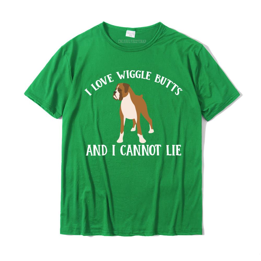 Funny I Love Boxer Wiggle Butt For Puppy Dog Owners Tee Shirt Unisex Cotton Normal Tops T Shirt Family Student Top TShirts