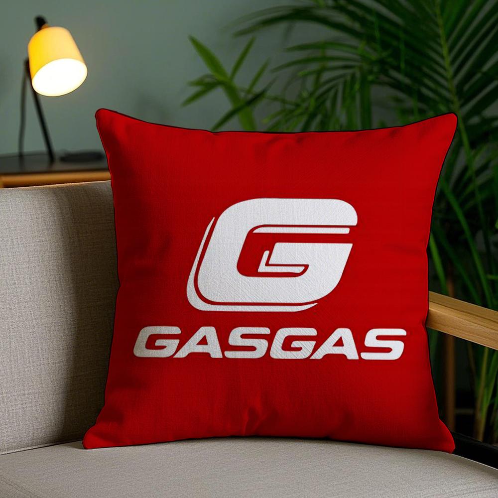Чехол на подушку для мотоцикла G-Gasgas Плюшевая ткань Мягкий Двусторонний печатный Невидимая молния Наволочка для дивана Домашний декор