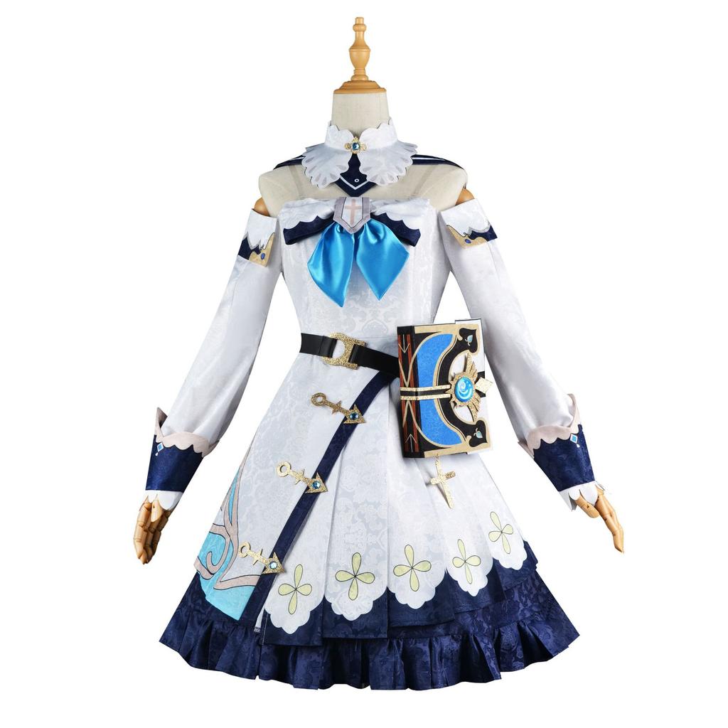 Genshin Impact Barbara Cos Dress Women's Dress Girls' Cute Hand Game Initial Five-star Cosplay Dress