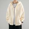 Men's Heavyweight Cardigan Hoodie - Spring & Autumn Style Trendy Hooded Coat for Couples and Boys.