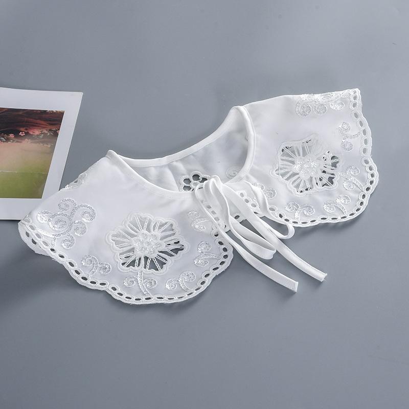 Мода 2023 года, женская, для девочек, кукла Лолита, шаль, поддельный воротник, вышитое ожерелье, лацкан, блузка, накидка на плечо, короткая накидка, поддельный воротник