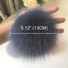 SOMALER Real Fox Raccoon Fur PomPom Keychains Metal Key Ring Recoration for Women Girls