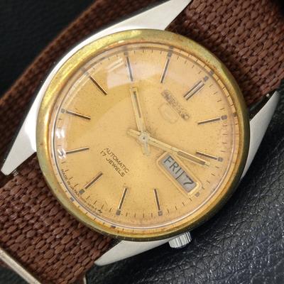 ВИНТАЖНЫЕ МУЖСКИЕ ЧАСЫ SEIKO 5 AUTOMATIC 7009A ЯПОНИЯ ОРИГИНАЛЬНЫЙ ЦИФЕРБЛАТ a702392-5