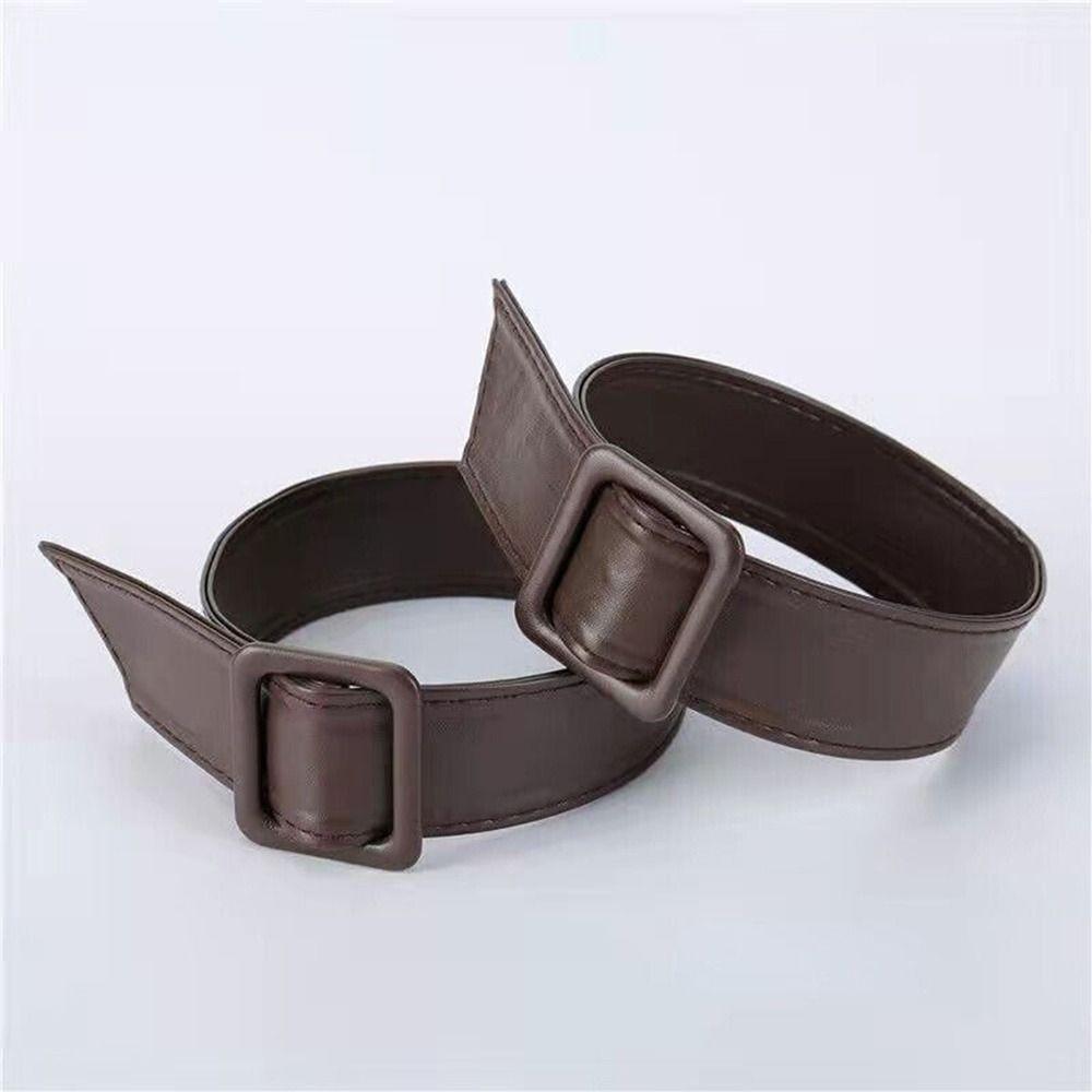 Faux Leather Cuff Bands Strap Replacement Adjustable Sleeve Garters Leather Cuff Bands  Women