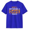 What A Difference A Dave Makes  T Shirt Beach  Y2K Fun T Shirts Pure Cotton Trendy Cool Tee Shirt For Unisexs Pattern Top Tees