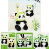 Adorable Panda Plush Toy With Frog Ice Cream And Bee Headpiece For Fun Gifts