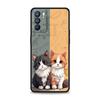 Case For Oppo Find X6 Pro X5 A54 A53 A52 A9 A15 A95 A17 A76 A74 A57 A31 Reno8 Reno7 Reno6 Pro 5G Cover Cartoon Cat Art Fashion