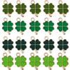 48pcs Four Leaf Clover Four Leaf Clover Charm Pendants Alloy Shamrock Charms  for DIY Crafts