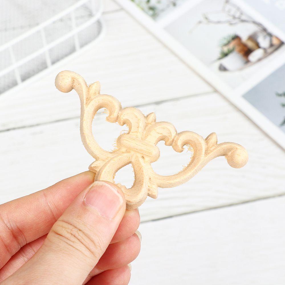 Наклейки Аппликации Аппликация из цельного дерева Угловой цветок Резьба по дереву Мебельная наклейка Деревянная аппликация