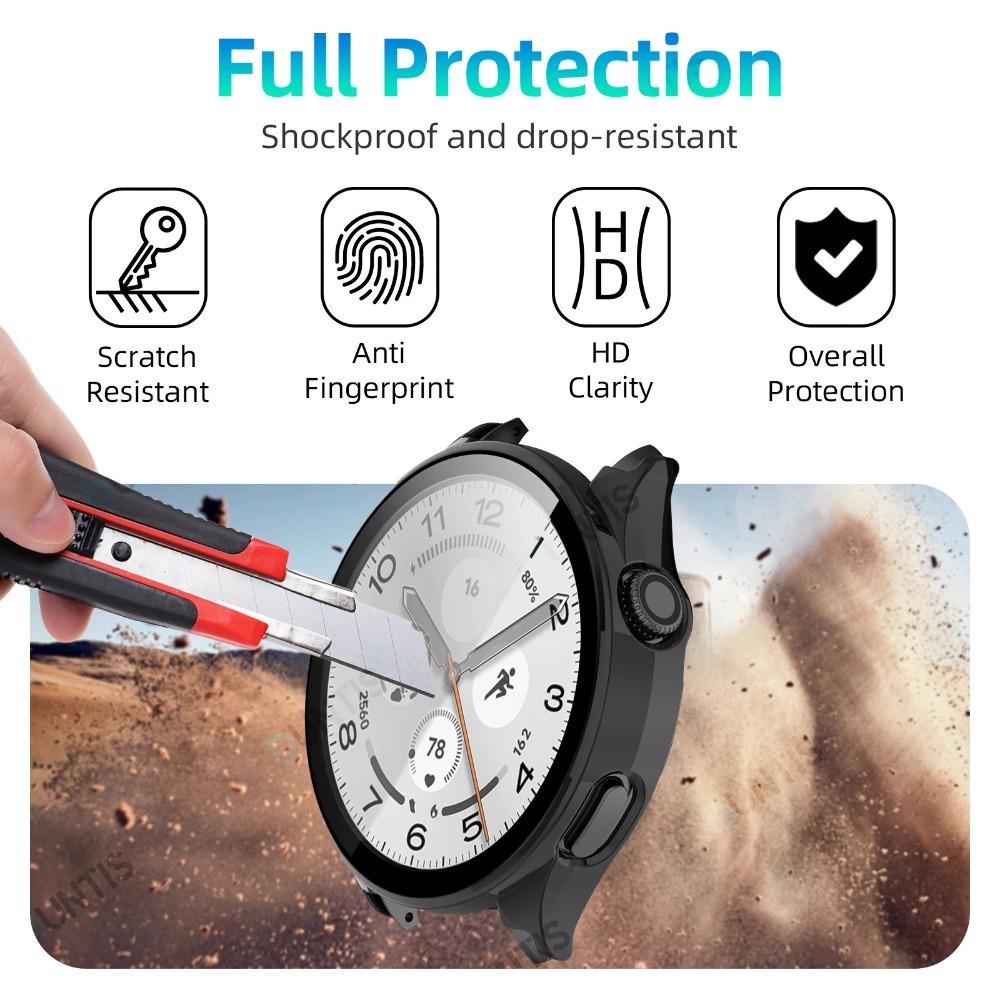Чехол+Стекло для Xiaomi Watch 5 PC Защитный бампер со всех сторон Защитная крышка от царапин + Защитное стекло для MI Watch 5 Аксессуары
