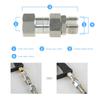 Аксессуар для мойки высокого давления 3/8'' NPT Наружная резьба/M22 14 мм Поворотное соединение Нержавеющая сталь Быстросъемный соединитель Антикоррозийный