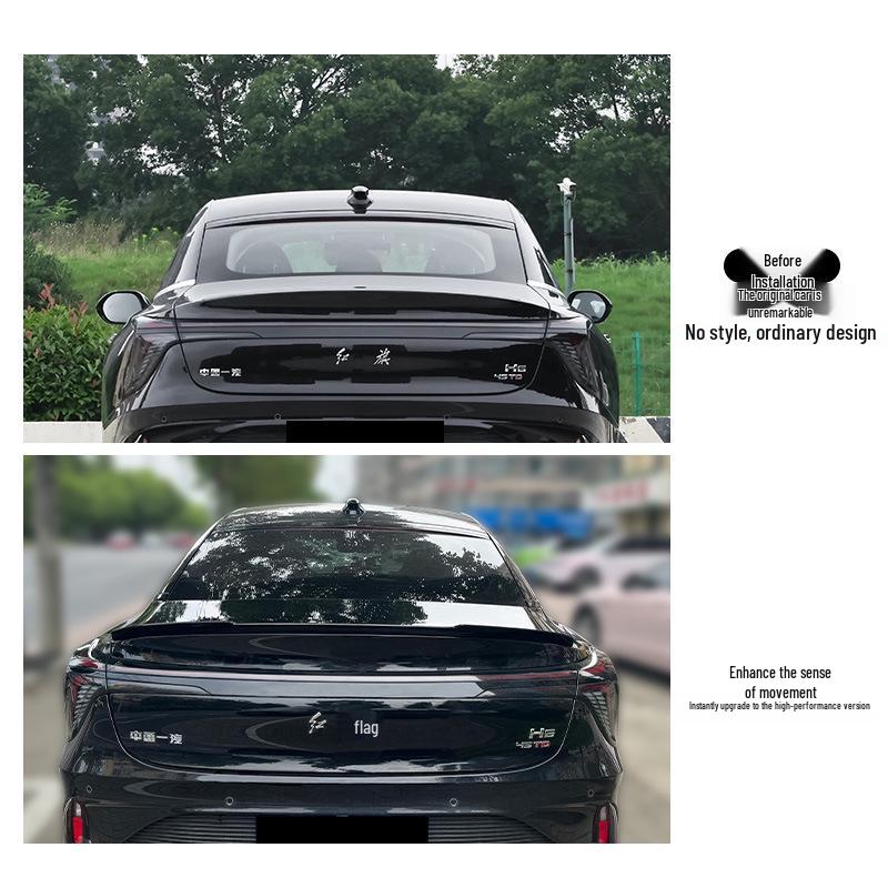 Универсальный задний спойлер из углеродного волокна для Hongqi H6 - Дефлектор ветра без сверления