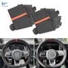 Hand-stitched Suede Leather Car Steering Wheel Cover For VW Golf 7 GTI Golf R MK7 2014 - 2018 Passat B8 Polo Scirocco 2015