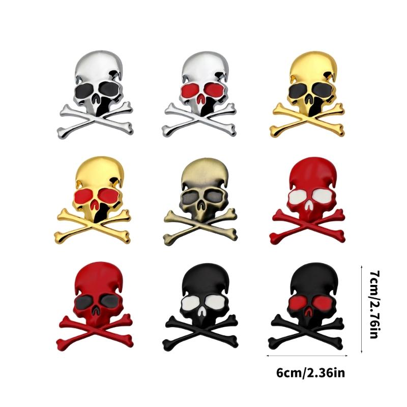 3D Металлические Наклейки Череп Значок для Мотоцикла Эмблемы Череп для Автомобиля и Мотоциклов Улучшает Вашу Поездку Уникальным Дизайном