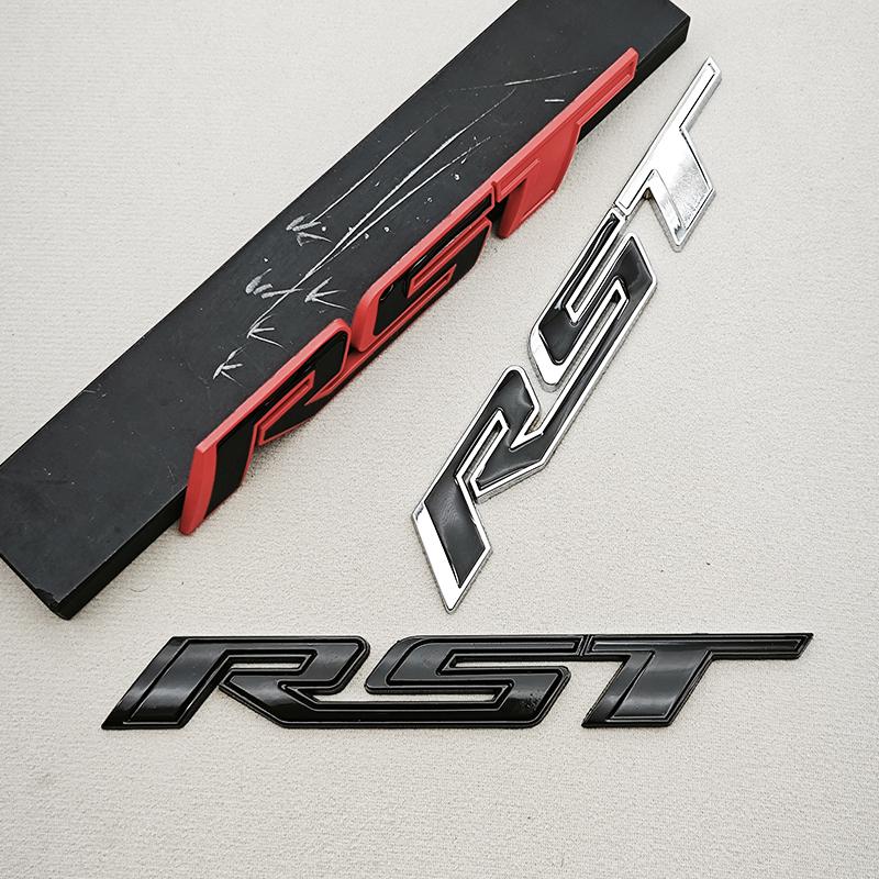 AABHC1 3D Metal Car Sticker Logo RST Emblem Front Fender Rear Trunk Badge For Chevrolet Silverado Tahoe Suburban Traverse Accessories
