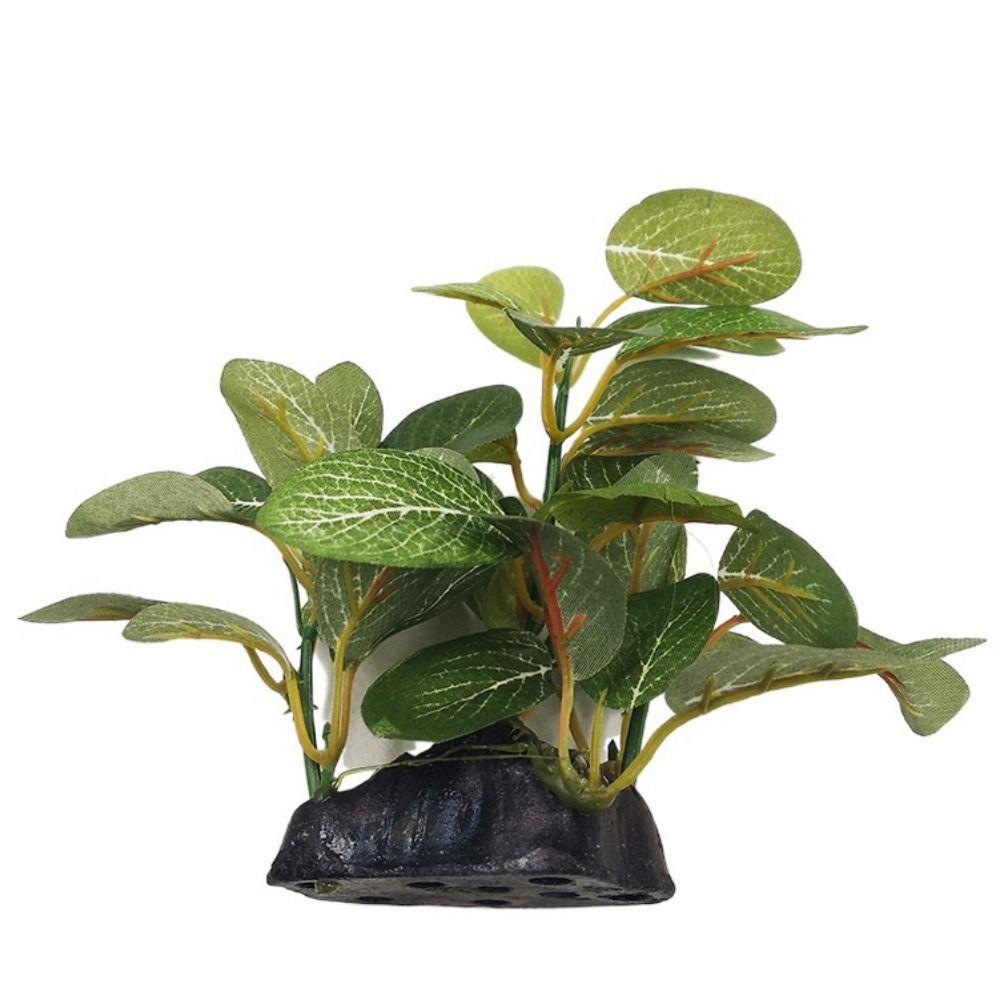 Simulated Faux for Fish Tank Decor Aquarium Plants Ficus Tree Artificial Plants Turtle Jar Ornament