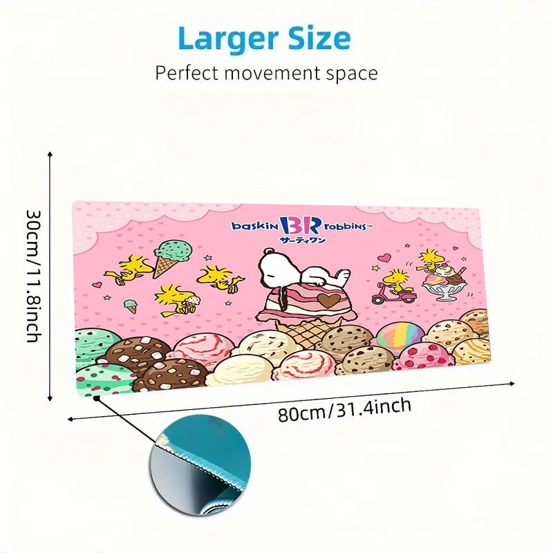 Dog S-Snoopy Color Mouse Pad Large Gaming Table Cushion Non-slip Laptop Tablet Big Mousepad XXL Mat Mini PC Playmat With Lock edge