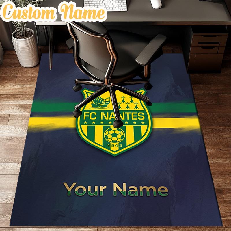 Custom Name Fc Nantes Crest Design Rug Office Rug Chair Mat Non Slip Carpet Rugs for Bedrooms Dining Room Living Room Home Decor gifts
