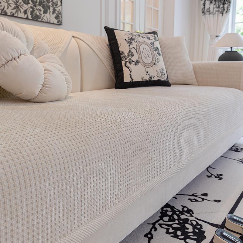 Кожаный диван, специальная подушка для дивана, универсальная нескользящая подушка на четыре сезона, простой современный однотонный чехол для дивана в скандинавском стиле, тканевый чехол