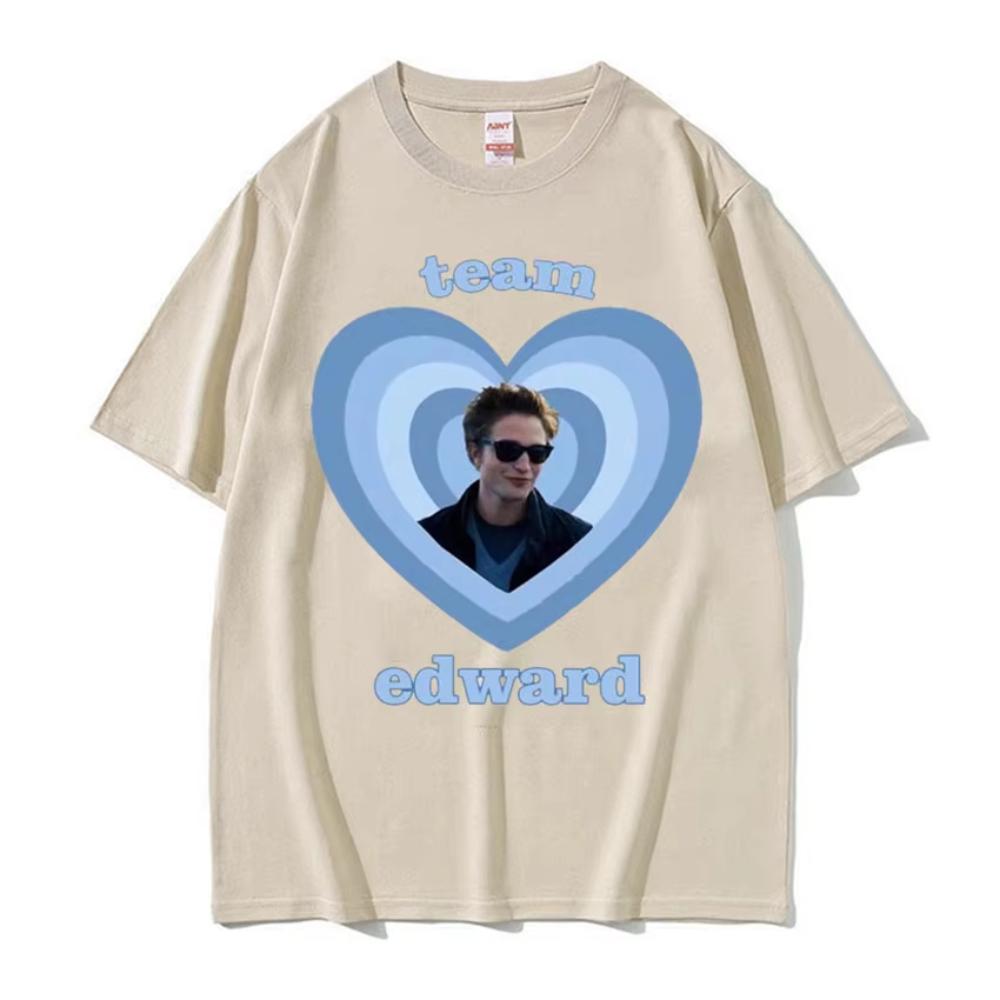 Twilight Team Edward Cullen Printed Tshirts Men Women Fashion Retro Short Sleeve T Shirt Casual Male Cotton Tshirts Streetwear