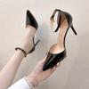 Pointed Head Shallow Mouth High Heels Women's 2025 New Gentle Royal Sister Style Mature Bag Head Fashion Hollow High Heel Single Shoes