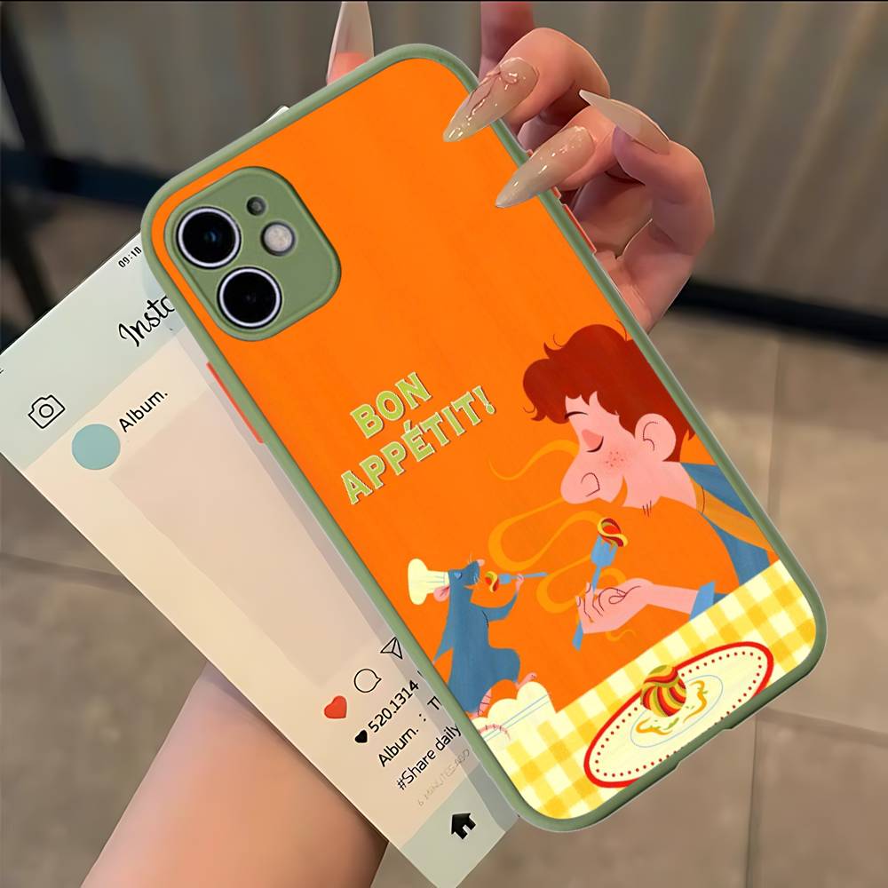 Матовый защитный чехол Remy Ratatouille для iPhone 16 15 14 13 12 11 Pro Max X XS MAX
