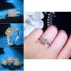 Ring Stone With Pink Zircon Luxury Finger Ring Bride Wedding Couple