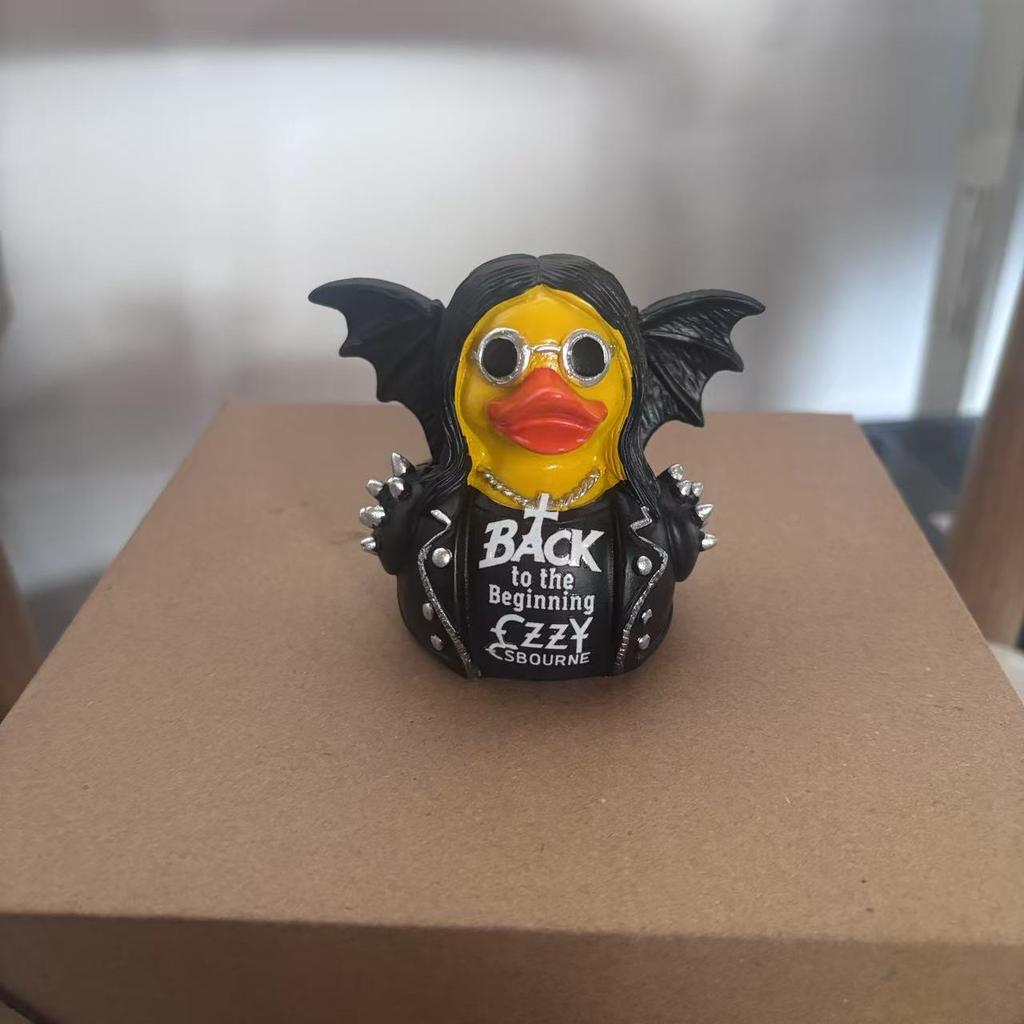 Ozzy Osbourne Back To the Beginning Rubber Duck Statue,Prince of Darkness Duck, Rock Tribute Duck Collectible,Music Jeeps Ducking for Party Decor