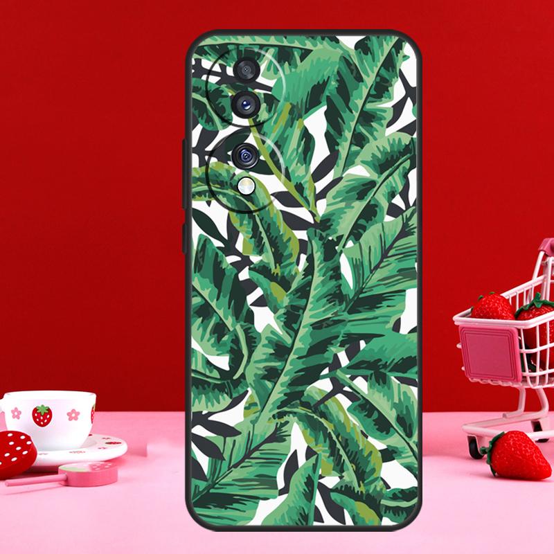 Чехол Banana Leaf для Honor 90 Lite 70 50 Magic 6 Pro 5 Lite X6 X7 X8 X9 X6a X7a X8a X9a X9b X8b Чехол
