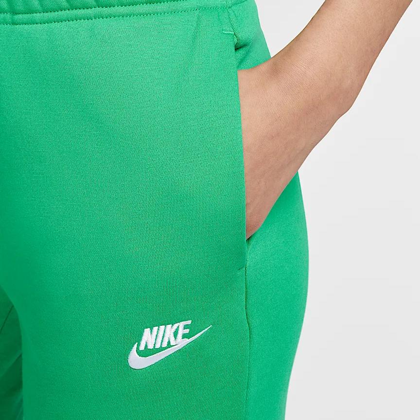 Nike Однотонные повседневные эластичные брюки-джоггеры с кулиской для женщин, низ, зеленый DQ5192-324