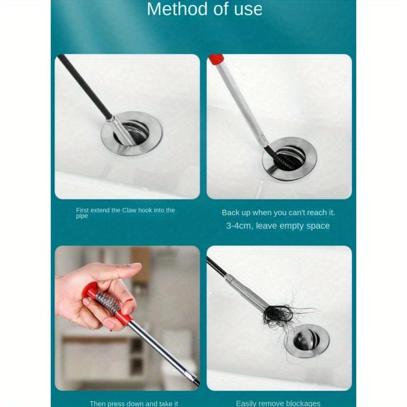 Новый улучшенный инструмент для удаления засоров волос из слива - Очиститель слива раковины для туалета, канализации, душа, кухни, ванной комнаты, ванны, средство для прочистки засоренных сливов, инструмент для чистки