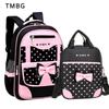 PU Leather Primary School Student Backpack Grade 1 To 6 Children Schoolbag Waterproof Load-reducing Book Bag for Girl 6-12 Years Old Satchel